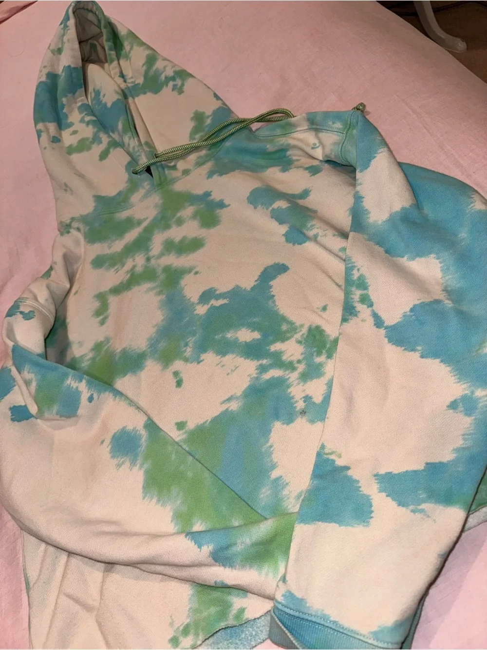 wild fable teal and light blue tie-dye hoodie - Picture 3 of 4